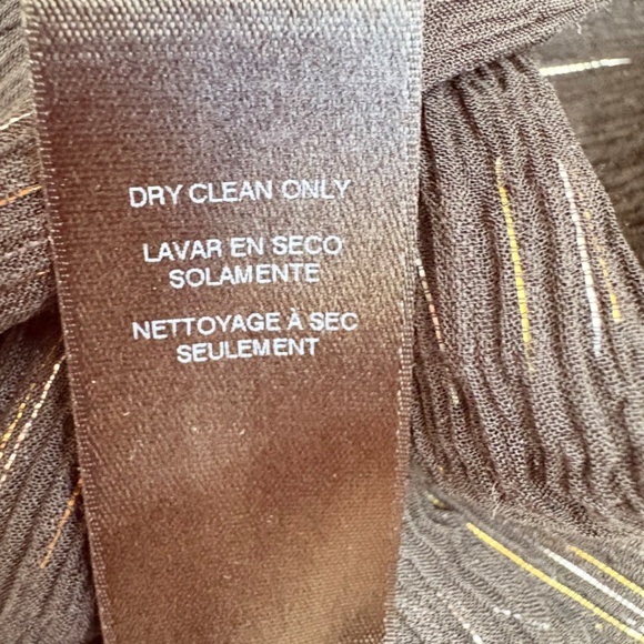 WHBM Black Metallic Silk Tank Blouse Size 2 High-Neck Black - Picture 12 of 13